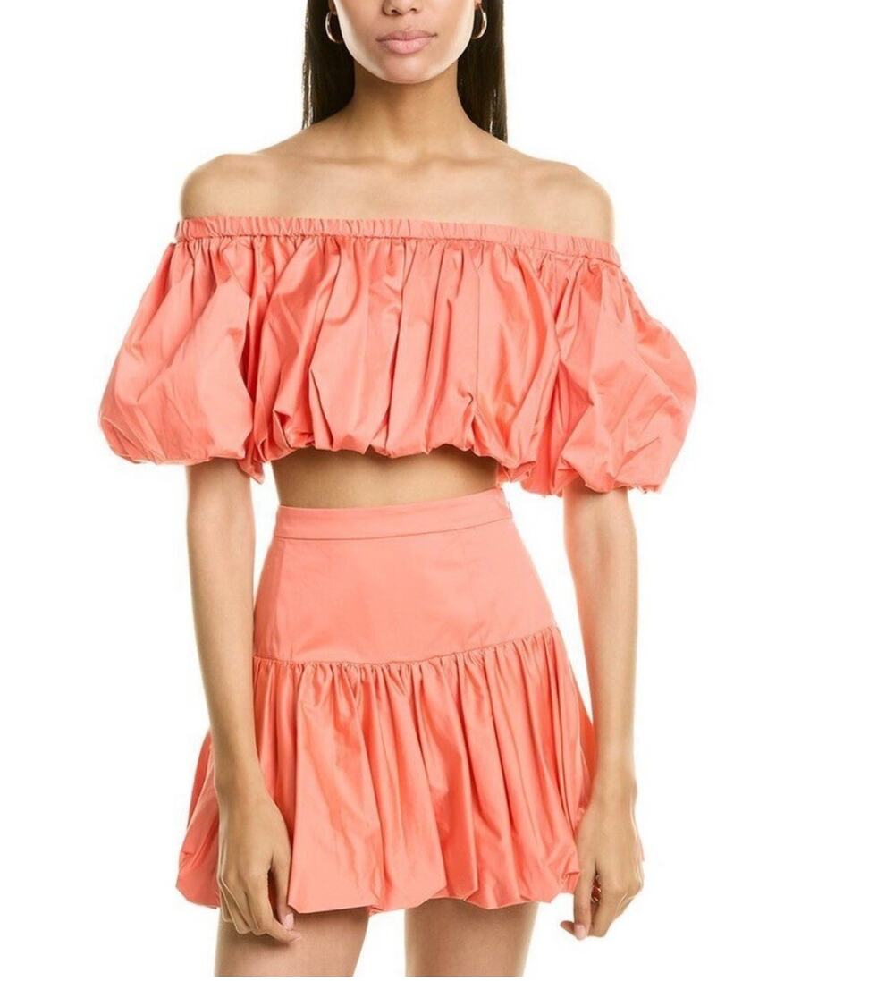 Derek Lam 10 Crosby Hani Off-The-Shoulder Bubble Top size 4